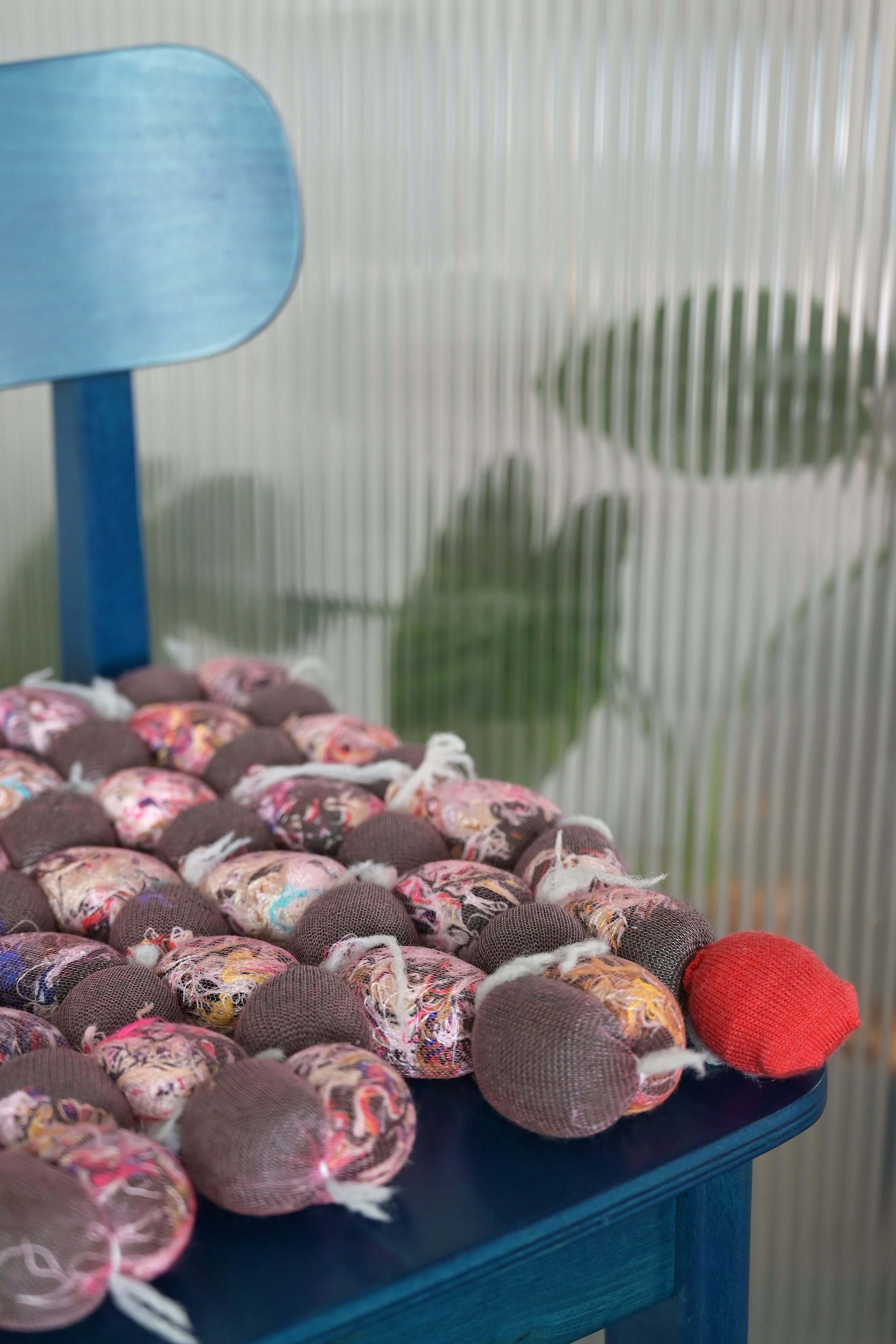 Hand-knotted Seat Cushion