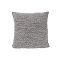 front side of beige fuzzy knit pillowcase in organic cotton and recycled polyamide