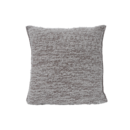 front side of beige fuzzy knit pillowcase in organic cotton and recycled polyamide